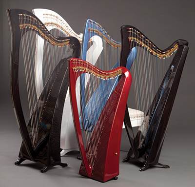 Classic harps in carbon fiber